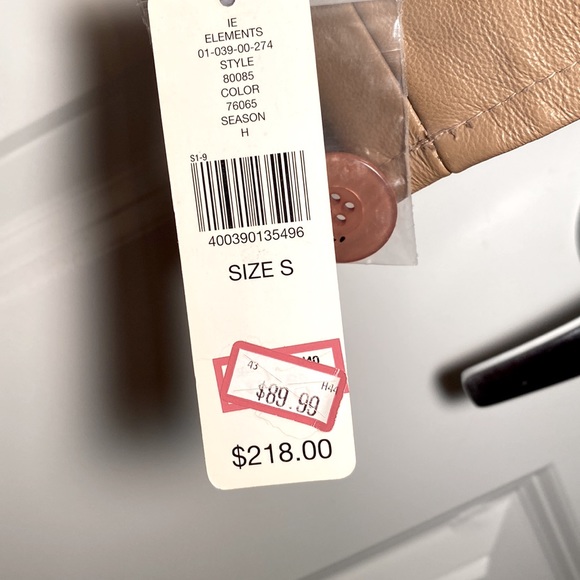 I.E. Tan Faux Leather Jacket *new* - Picture 3 of 9